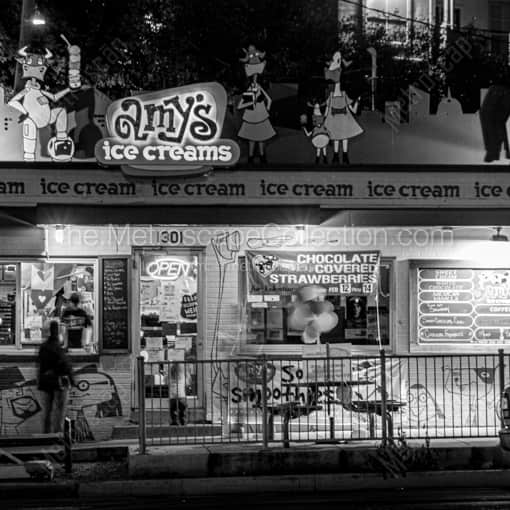 Amys Ice Creams in SoCo -- Austin Black and White Photography