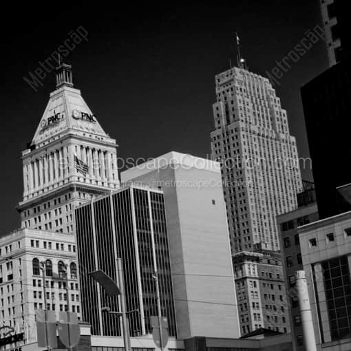 Carew Tower and PNC Tower -- Cincinnati Black and White Photography