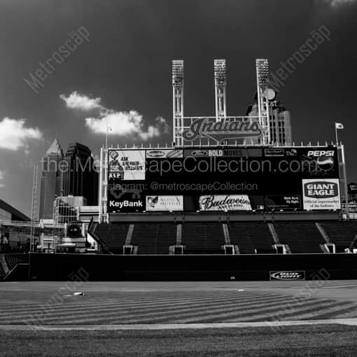 Jacobs Field from the First Base Dugout -- Cleveland Black and White Photography