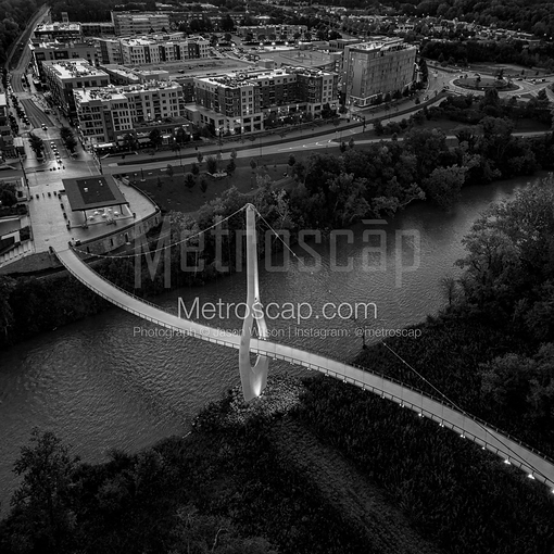 Dublin Ohio Bridge Park -- Dublin Black and White Images