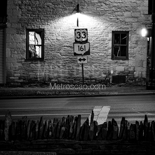Bridge Street Downtown Dublin Ohio -- Dublin Black and White Images