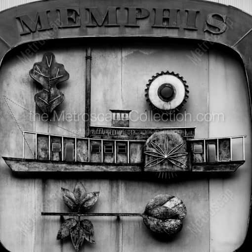 City of Memphis Sign -- Memphis Black and White Photography