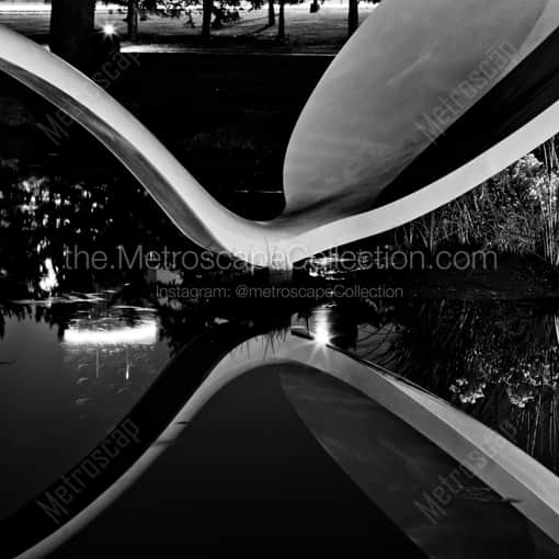 The Reflection of Spoonbridge -- Minneapolis Black and White Photography