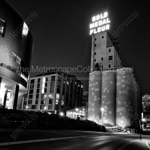 The Gold Medal Flour Sign -- Minneapolis Black and White Photography