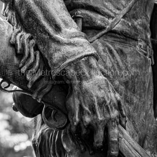 West Virginia Mountaineer Statue Rifle -- Morgantown WV Black and White Photography