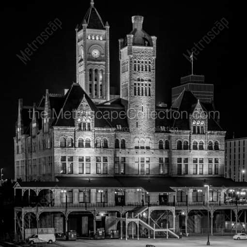 Nashville Union Station at Night -- Nashville Black and White Photography