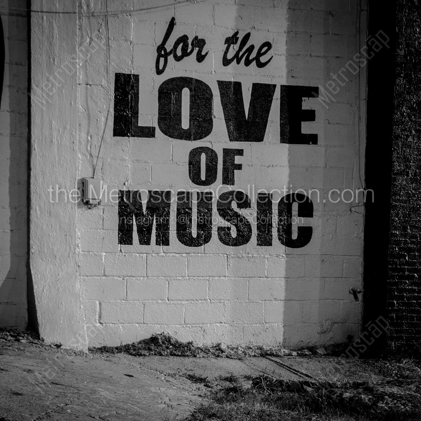 For the Love of Music mural architecture black and white Photography For the Love of Music mural architecture black and white Photography square crop