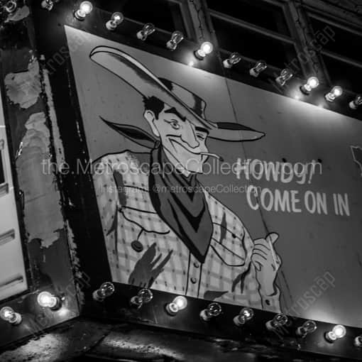The Sign Above the Bluegrass Inn -- Nashville Black and White Photography