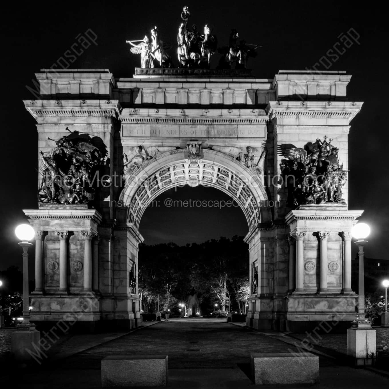 The Grand Army Plaza Arch at Prospect Park in Brooklyn architecture black and white Photography The Grand Army Plaza Arch at Prospect Park in Brooklyn architecture black and white Photography square crop