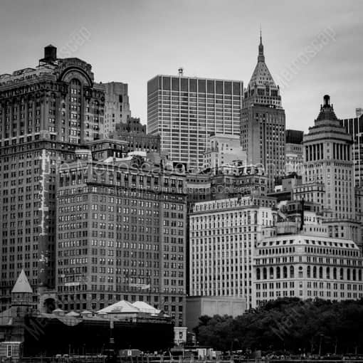Old New York City Skyline -- New York City Black and White Photography