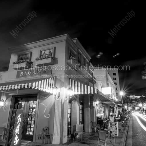 Sloans Ice Cream Shop on Clematis -- Palm Beach Black and White Photography