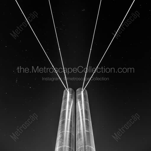 The Soleri Bridge at Night -- Phoenix Black and White Photography