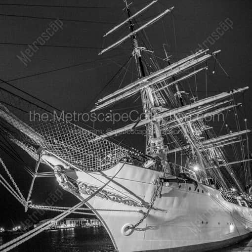 The Royal Danish Navy Ship DANMARK -- Savannah Black and White Photography