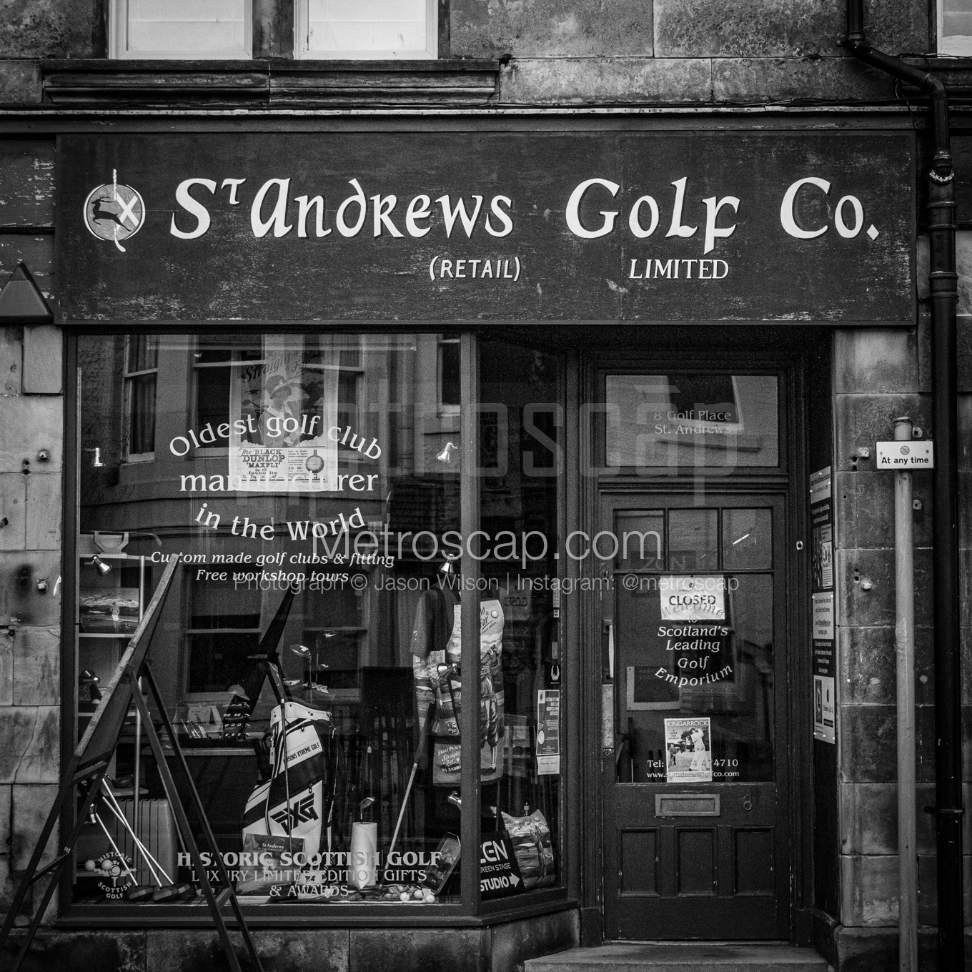 The St Andrews Golf Co architecture black and white Photography square crop