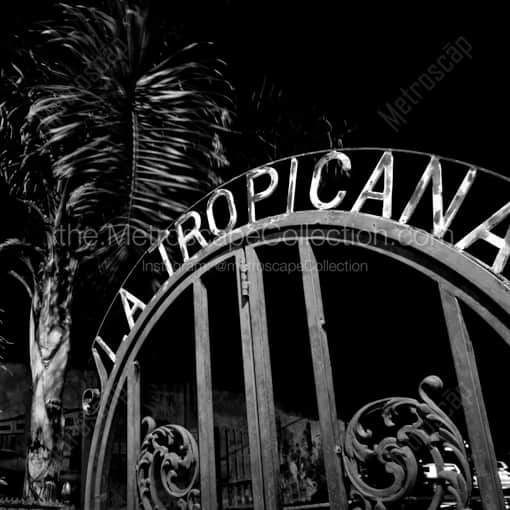 La Tropicana Gate in Ybor City -- Tampa Black and White Photography