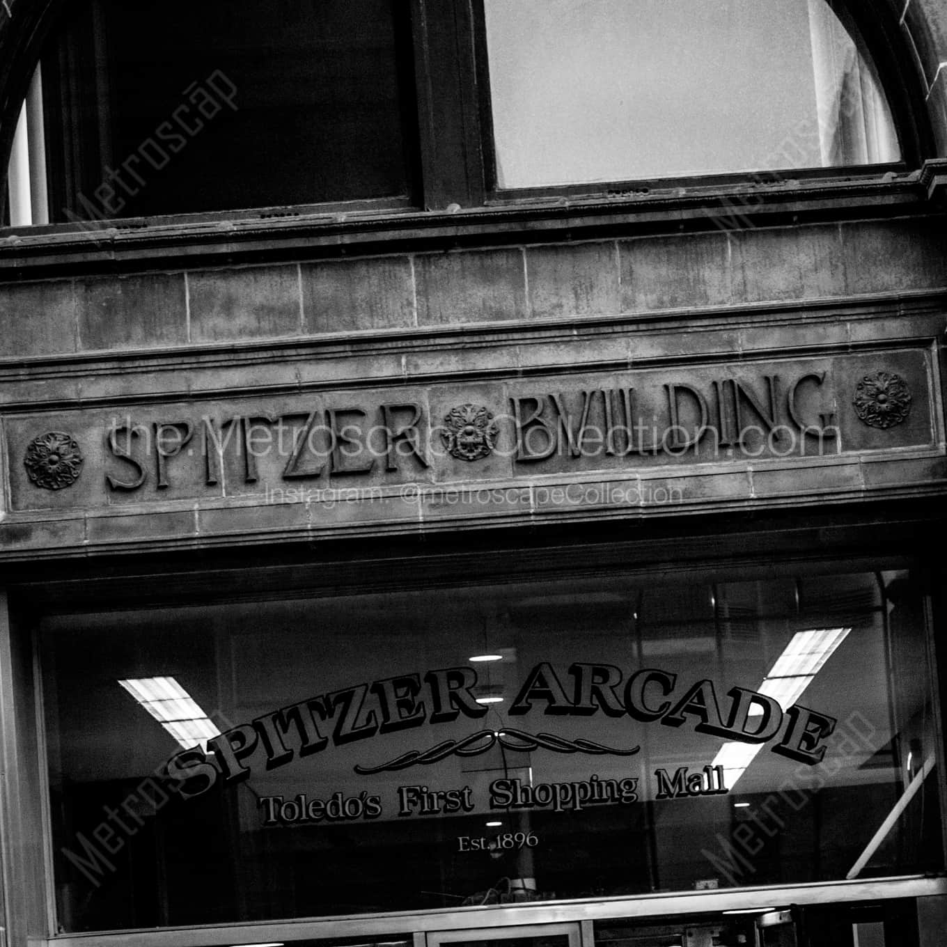 Toledo's First Shopping Mall architecture black and white Photography Toledo's First Shopping Mall architecture black and white Photography square crop