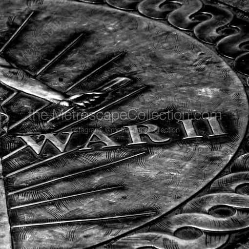World War II Seal at WW2 Memorial -- Washington DC Black and White Photography