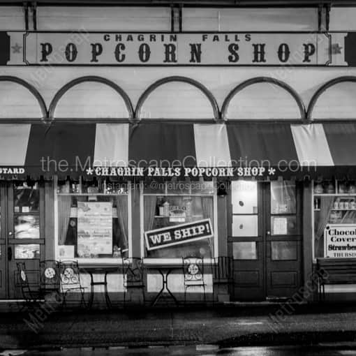 Chagrin Falls Popcorn Shop -- Chagrin Falls Black and White Fine Art Prints