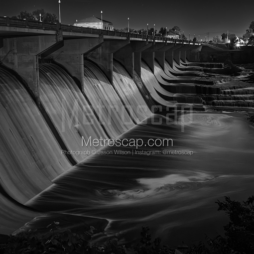 OShaughnessy Dam at Night -- Dublin Black and White Art Prints
