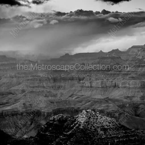 Snow Falls on the North Rim of the Grand Canyon -- Grand Canyon Black and White Fine Art Prints
