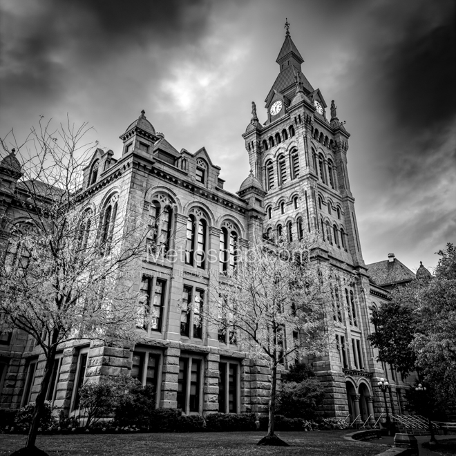 Framed Black and White prints of  Erie County Courthouse in Buffalo, New York.