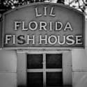 Black and White framed photos of  Lil Florida Fish House in 30-A, Florida.