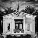 Black and White framed photos of  Truman Show Seaside Florida US Post Office in 30-A, Florida.