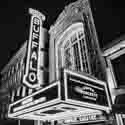 Black and White art of  The Buffalo Theater Sign at Night in Buffalo, New York.