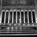 Black and White art of  Buffalo City Hall Columns in Buffalo, New York.