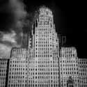 Black and White art of  Buffalo City Hall in Buffalo, New York.