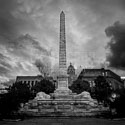 Black and White photographs of  The William McKinley Monument in Niagra Square in Buffalo, New York.