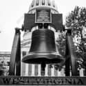 Black and White photos of  West Virginia Liberty Bell Replica in Charleston WV, West Virginia.
