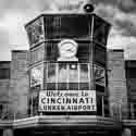 Black and White framed photos of  Lunken Airport in Cincinnati, Ohio.