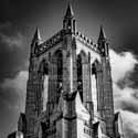 Black and White canvas of  The Church of the Covenant in Cleveland, Ohio.
