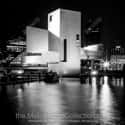 Black and White framed photography of  The Cleveland Art Museum in Cleveland, Ohio.