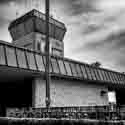 Black and White framed photos of  Bolton Field Airport in Columbus, Ohio.