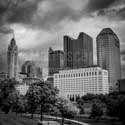 Black and White framed photos of  Columbus Ohio Storm Clouds in Columbus, Ohio.