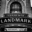 Black and White art of  The Syracuse Landmark Theater in Syracuse, New York.