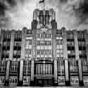 Black and White photographs of  The Niagara-Mohawk Building in Syracuse, New York.