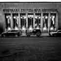 Black and White art of  Onondaga County War Memorial in Syracuse, New York.