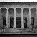 Black and White canvas of  Toledo Art Museum in Toledo, Ohio.
