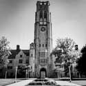 Black and White wall art of  University Hall on University of Toledo Campus in Toledo, Ohio.
