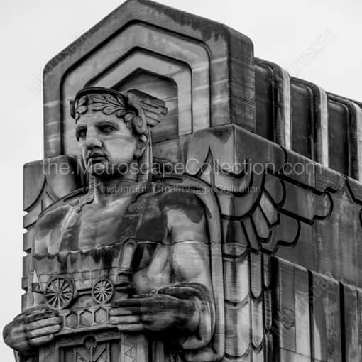 Loraine Carnegie Bridge Guardians of Transportation -- Cleveland Black and White Photos