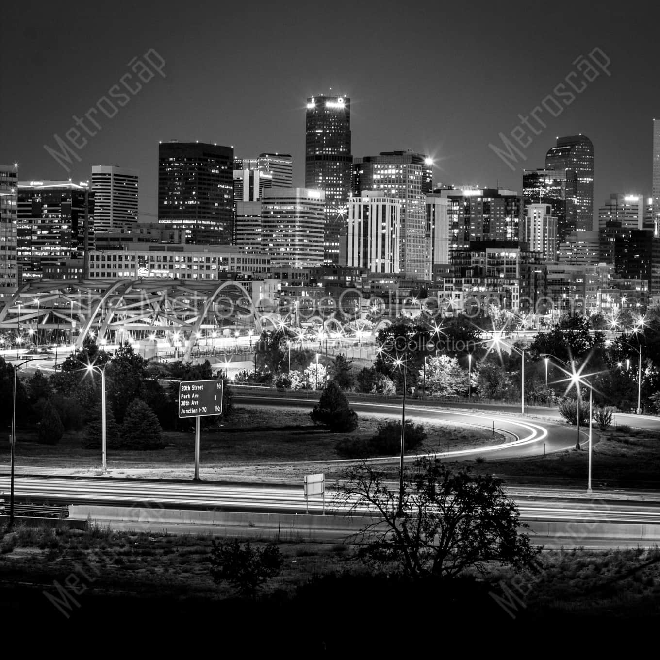 The Denver Skyline cityscape black and white Photography The Denver Skyline cityscape black and white Photography square crop