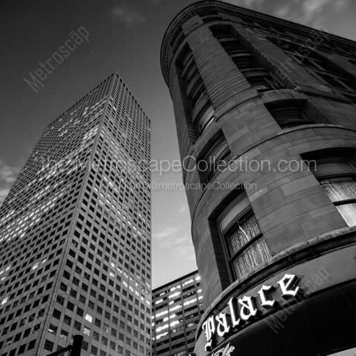 Denver Black and White Photography of The Brown Palace Hotel and Republic Building The Brown Palace Hotel and Republic Building -- Denver Black and White Photography