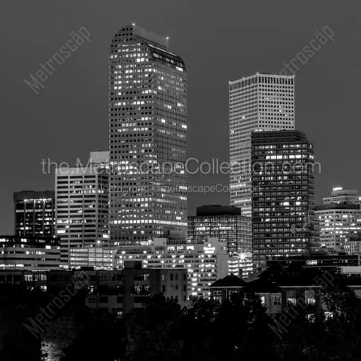 Denver Black and White Photography of The Mailbox Building and Republic Building The Mailbox Building and Republic Building -- Denver Black and White Photography