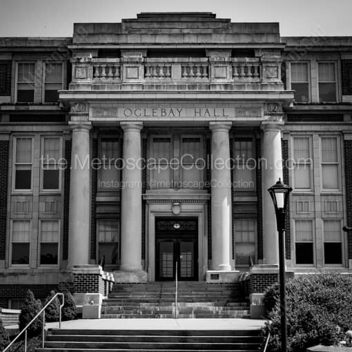 WVU Oglebay Hall -- Morgantown WV Black and White Photos