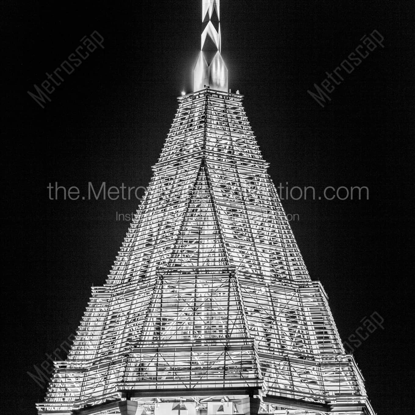 The Top of Bank of America Plaza at Night Framed Photos The Top of Bank of America Plaza at Night Framed Photos square crop