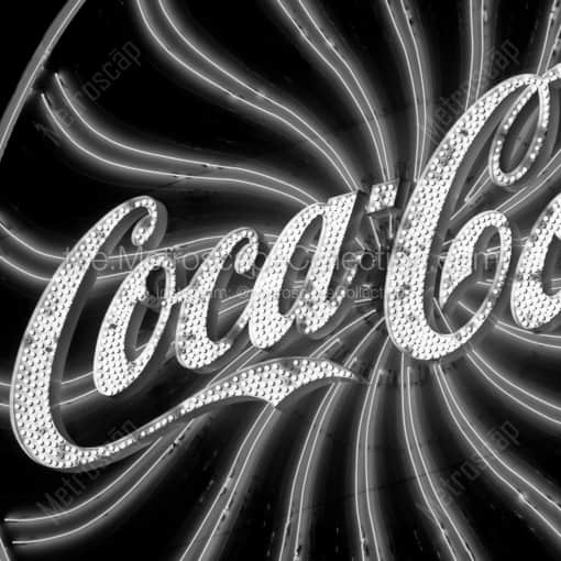 The Big Coca-Cola Sign in Downtown Atlanta -- Atlanta Black and White Framed Photos