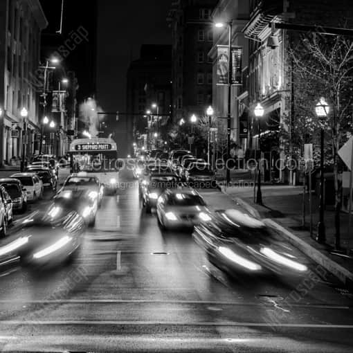 Baltimore Framed Photos of Charles St. in Downtown Baltimore at the Washington Monument Split Charles St. in Downtown Baltimore at the Washington Monument Split -- Baltimore Black and White Framed Photos